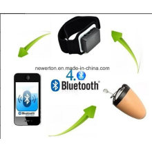 4W Bluetooth Armband with Invisible Smallest Earpiece Handsfree Wireless Earphone Headset